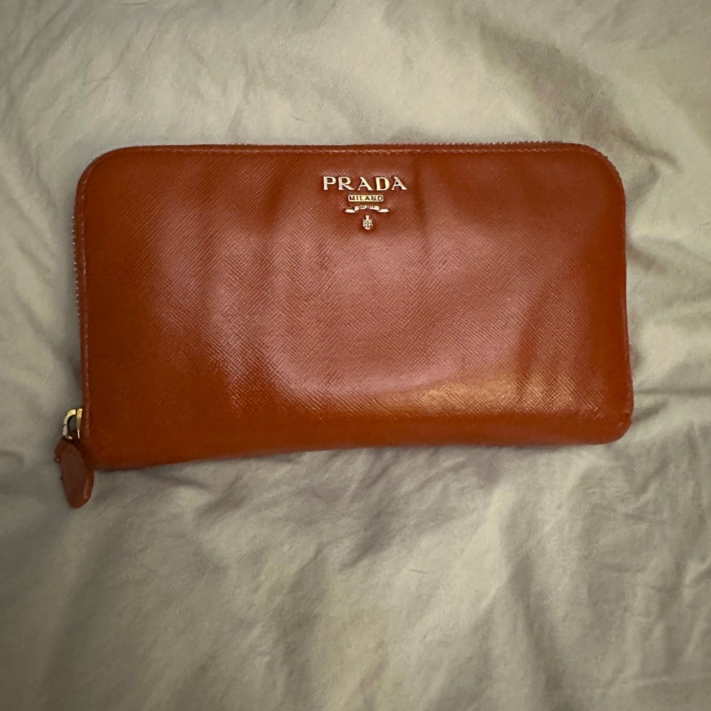 Prada Wallet -burnt orange